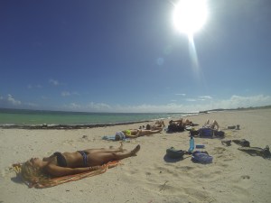 soaking up the rays at East Bay